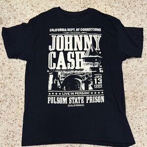 Johnny Cash cash  Black Graphic T-Shirt